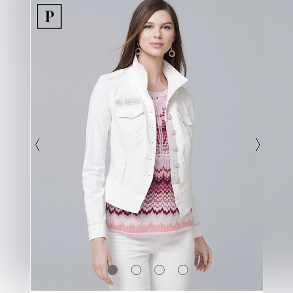 White House Black Market Jackets & Blazers - WHBM White Denim Jacket